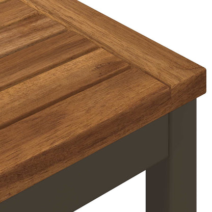vidaXL Garden Dinner Table Natural and Coffee 110 x 108.5 x 75 cm