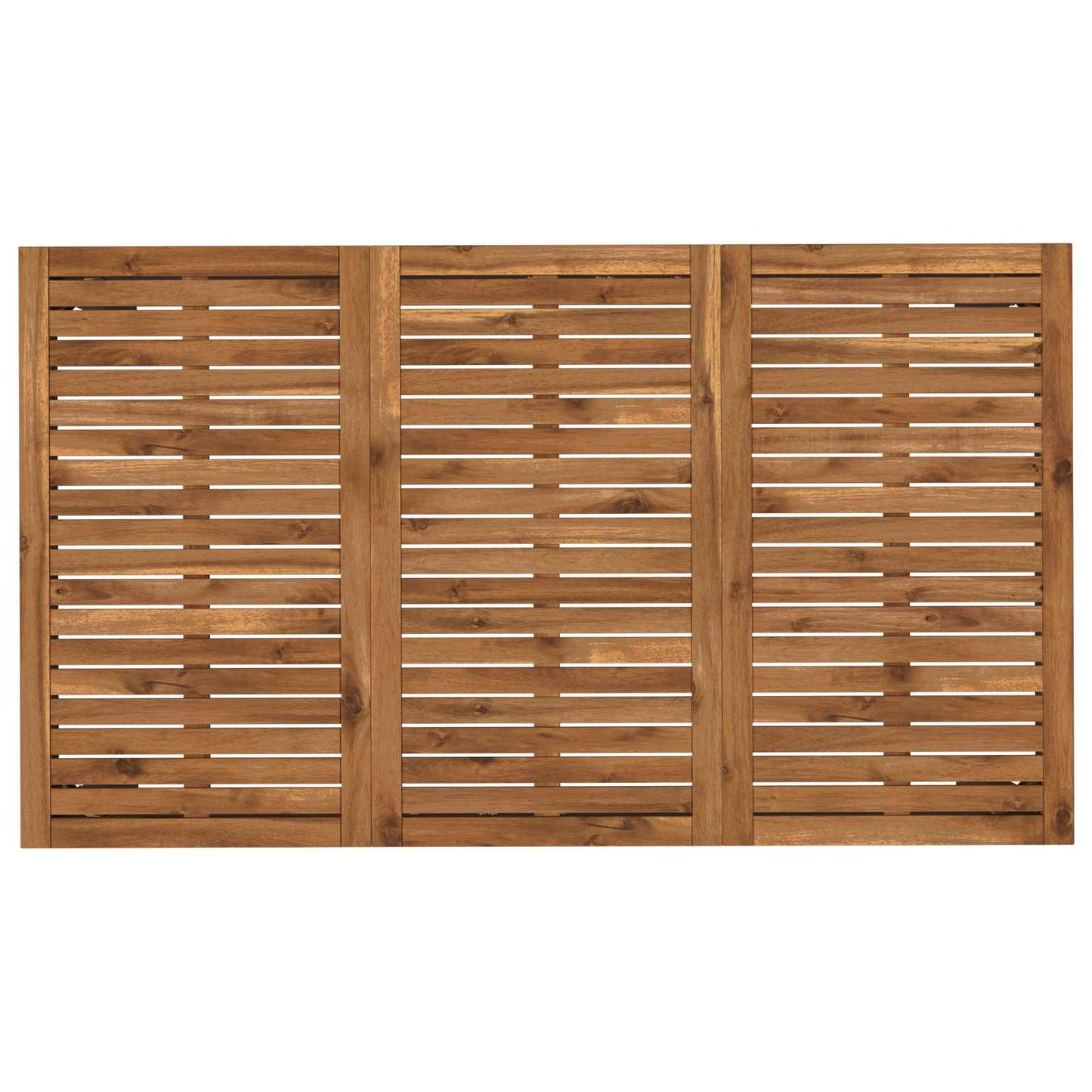 vidaXL Garden Dinner Table Natural and Black 141 x 80.5 x 75 cm