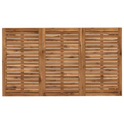 vidaXL Garden Dinner Table Natural and Black 141 x 80.5 x 75 cm