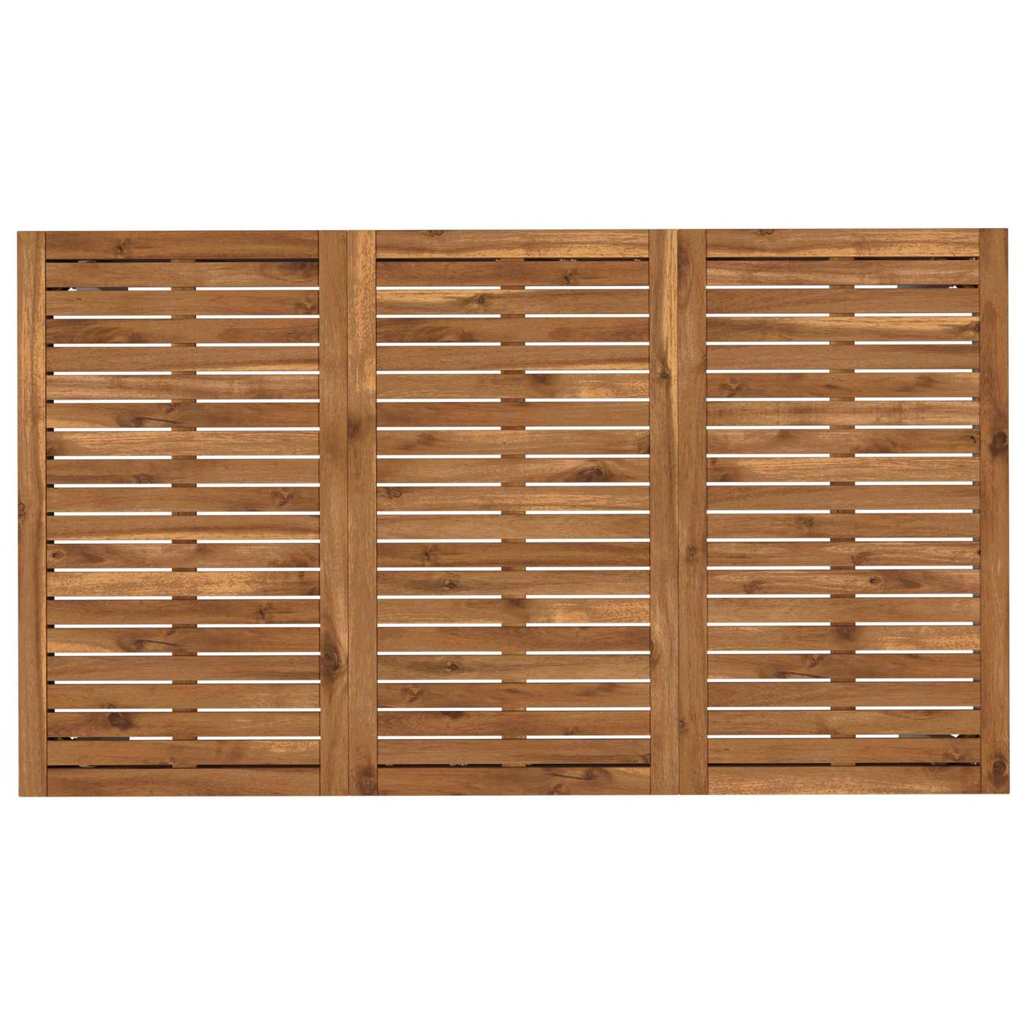 vidaXL Garden Dinner Table Natural and White 141 x 80.5 x 75 cm