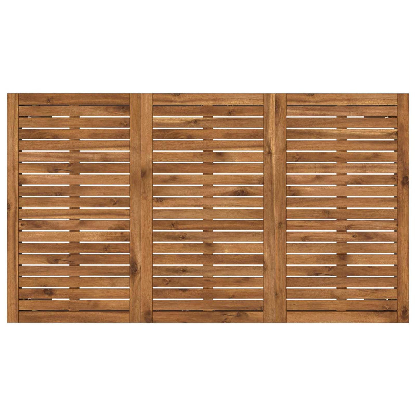 vidaXL Garden Dinner Table Natural and Coffee 141 x 80.5 x 75 cm