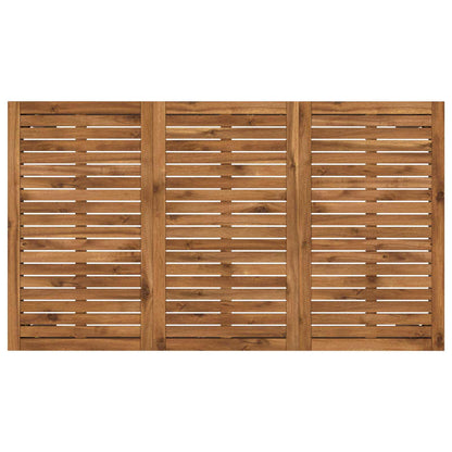 vidaXL Garden Dinner Table Natural and Coffee 141 x 80.5 x 75 cm