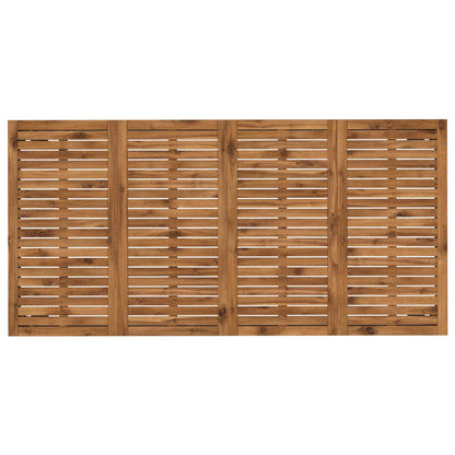 vidaXL Garden Dinner Table Natural and Black 147 x 88.5 x 75 cm