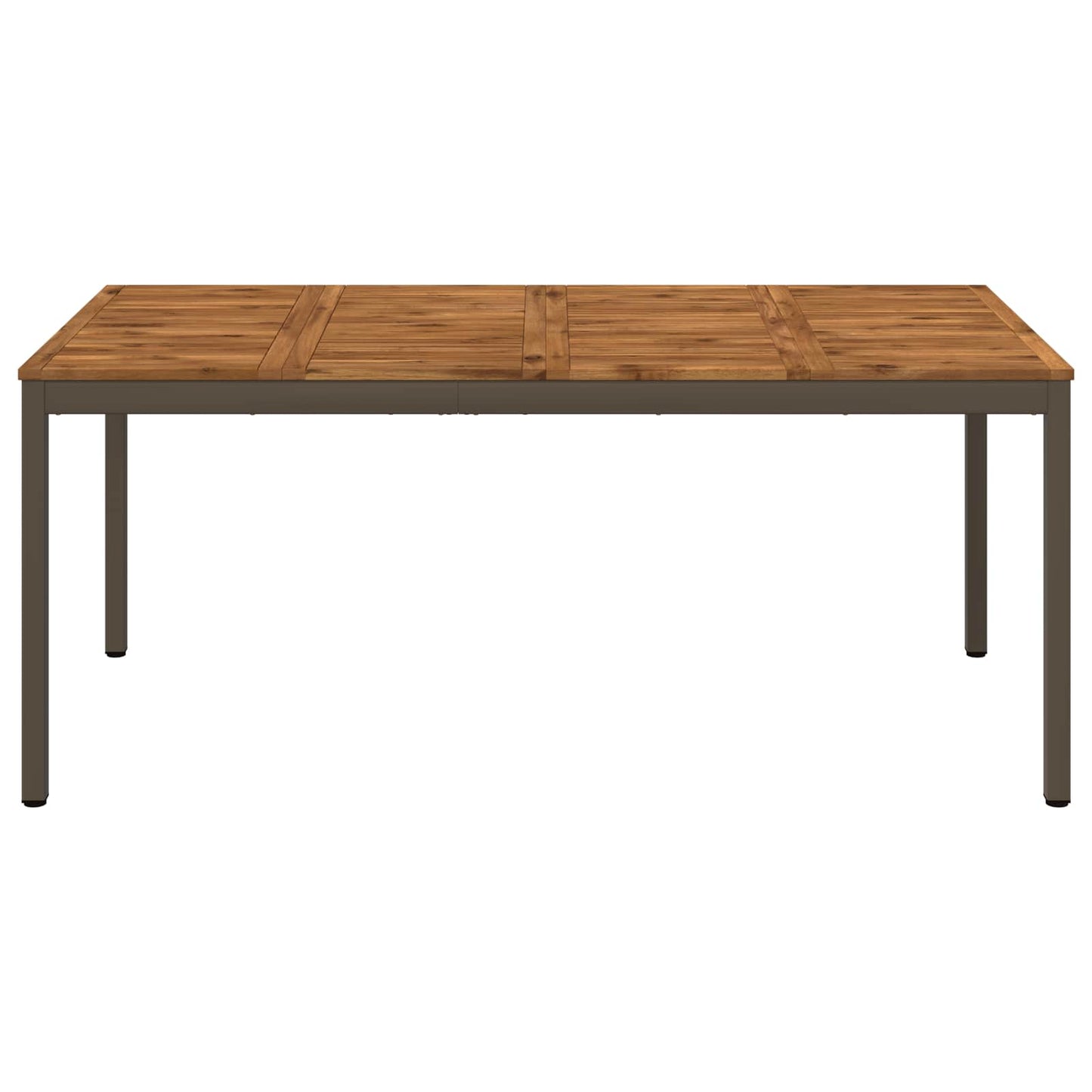 vidaXL Garden Dinner Table Natural and Coffee 147 x 88.5 x 75 cm