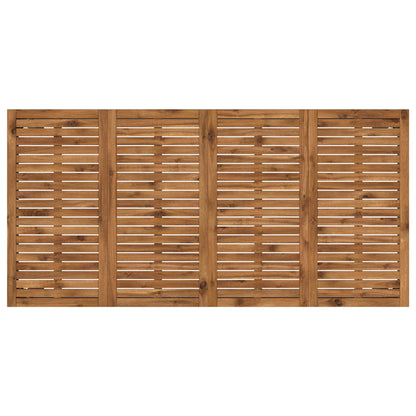 vidaXL Garden Dinner Table Natural and Coffee 147 x 88.5 x 75 cm