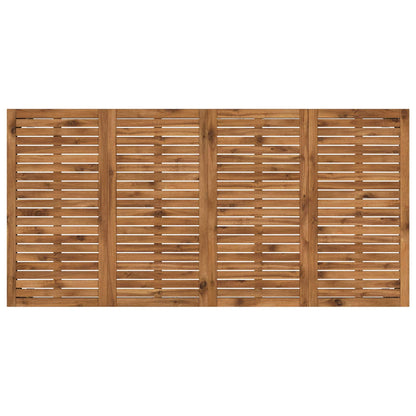vidaXL Garden Dinner Table Natural and White 180 x 88.5 x 75 cm