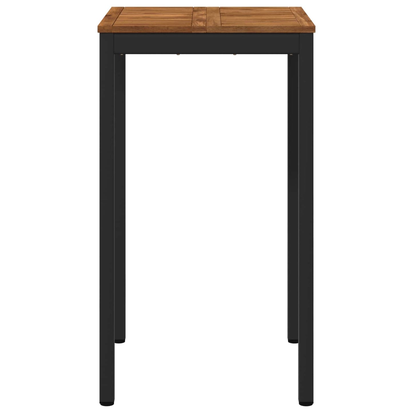 vidaXL Garden Bar Table Natural and Black 60 x 60.5 x 105 cm