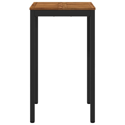 vidaXL Garden Bar Table Natural and Black 60 x 60.5 x 105 cm