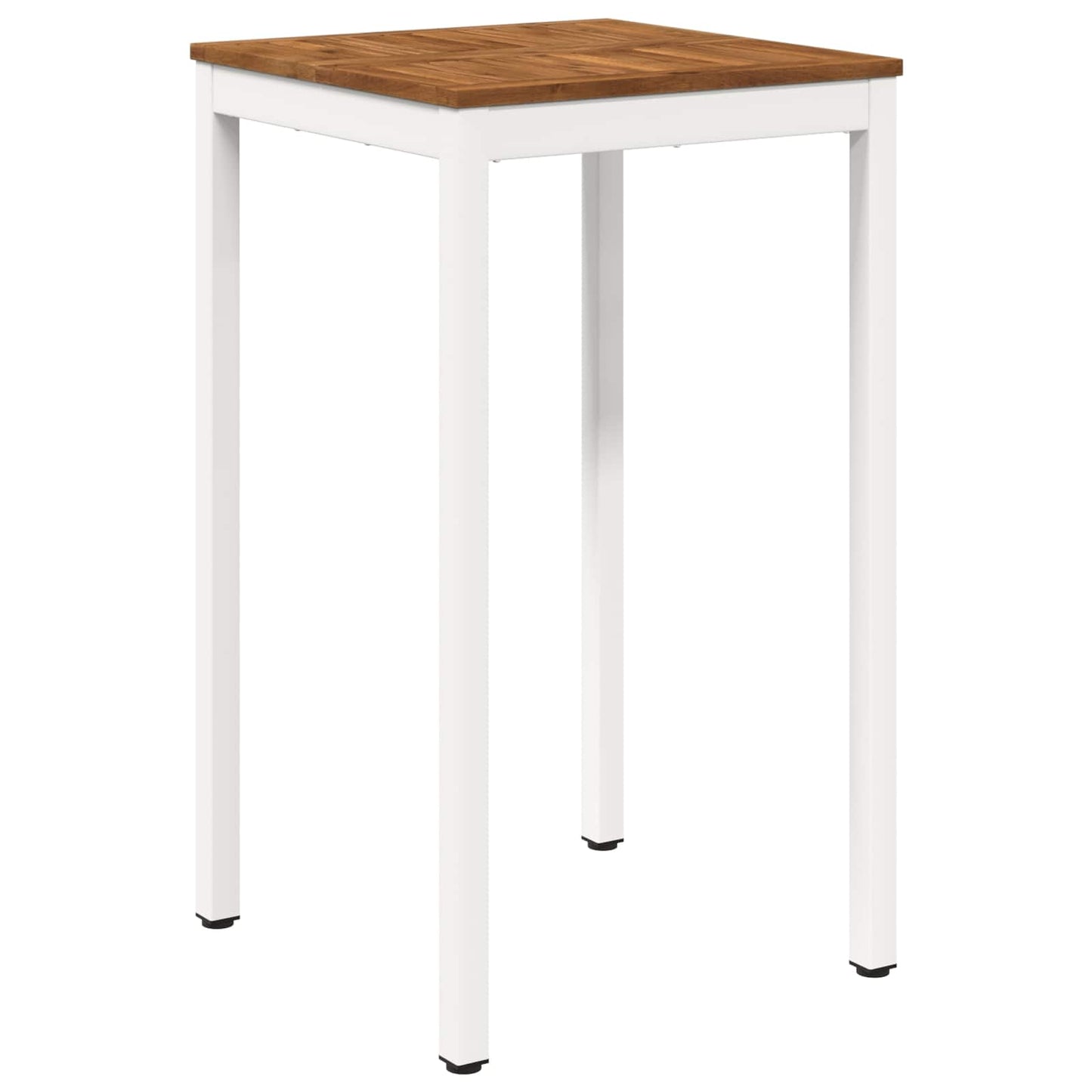 vidaXL Garden Bar Table Natural and White 60 x 60.5 x 105 cm