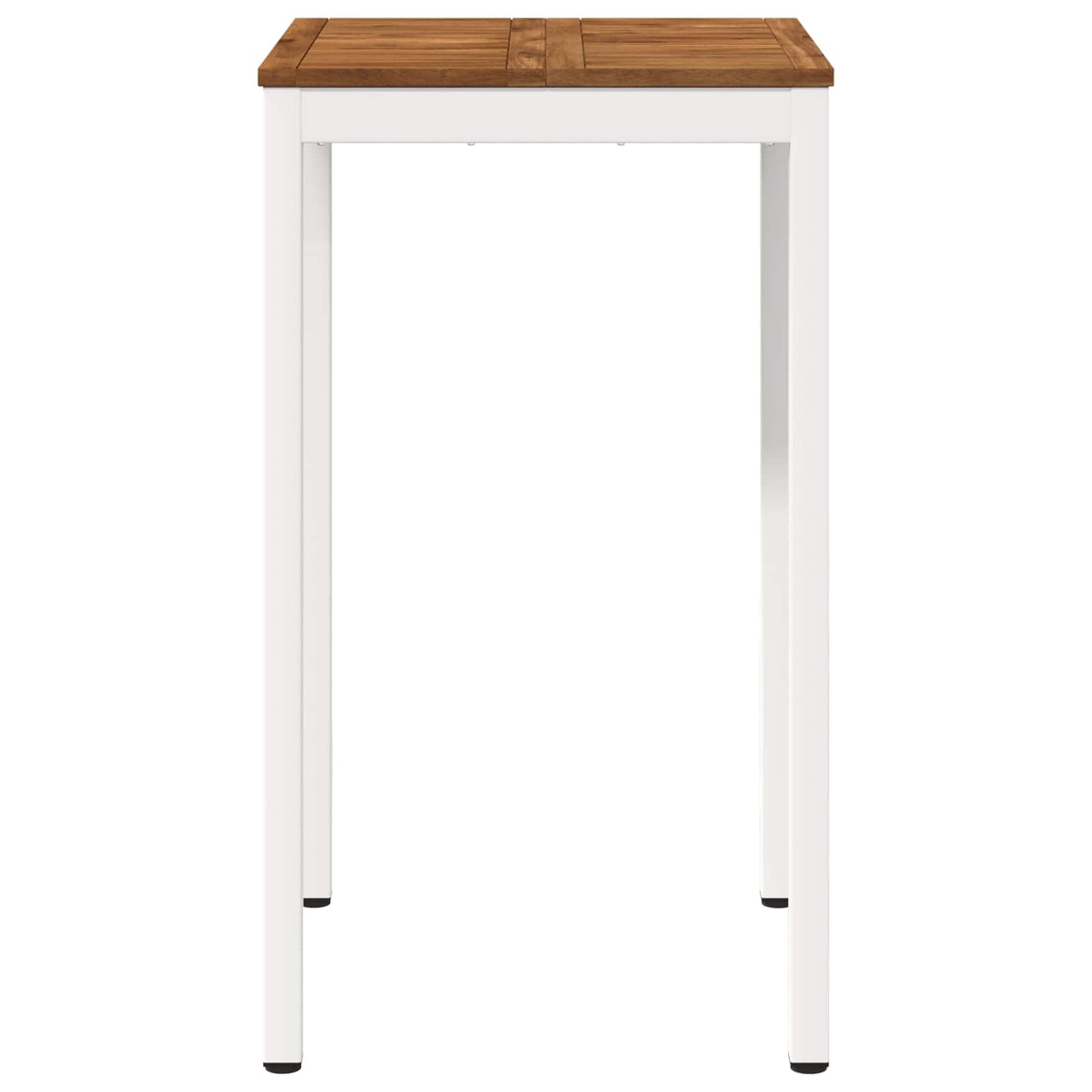vidaXL Garden Bar Table Natural and White 60 x 60.5 x 105 cm