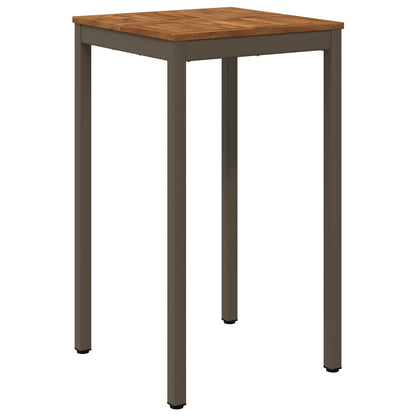vidaXL Garden Bar Table Natural and Coffee 60 x 60.5 x 105 cm