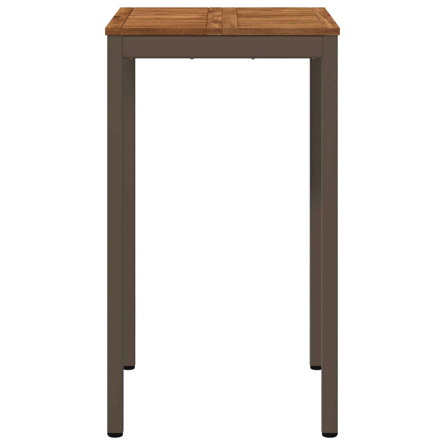 vidaXL Garden Bar Table Natural and Coffee 60 x 60.5 x 105 cm