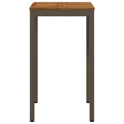 vidaXL Garden Bar Table Natural and Coffee 60 x 60.5 x 105 cm