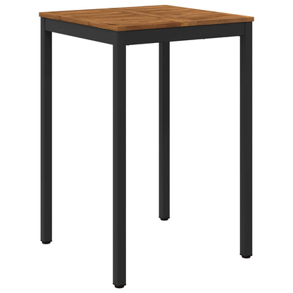 vidaXL Garden Bar Table Natural and Black 70 x 68.5 x 105 cm