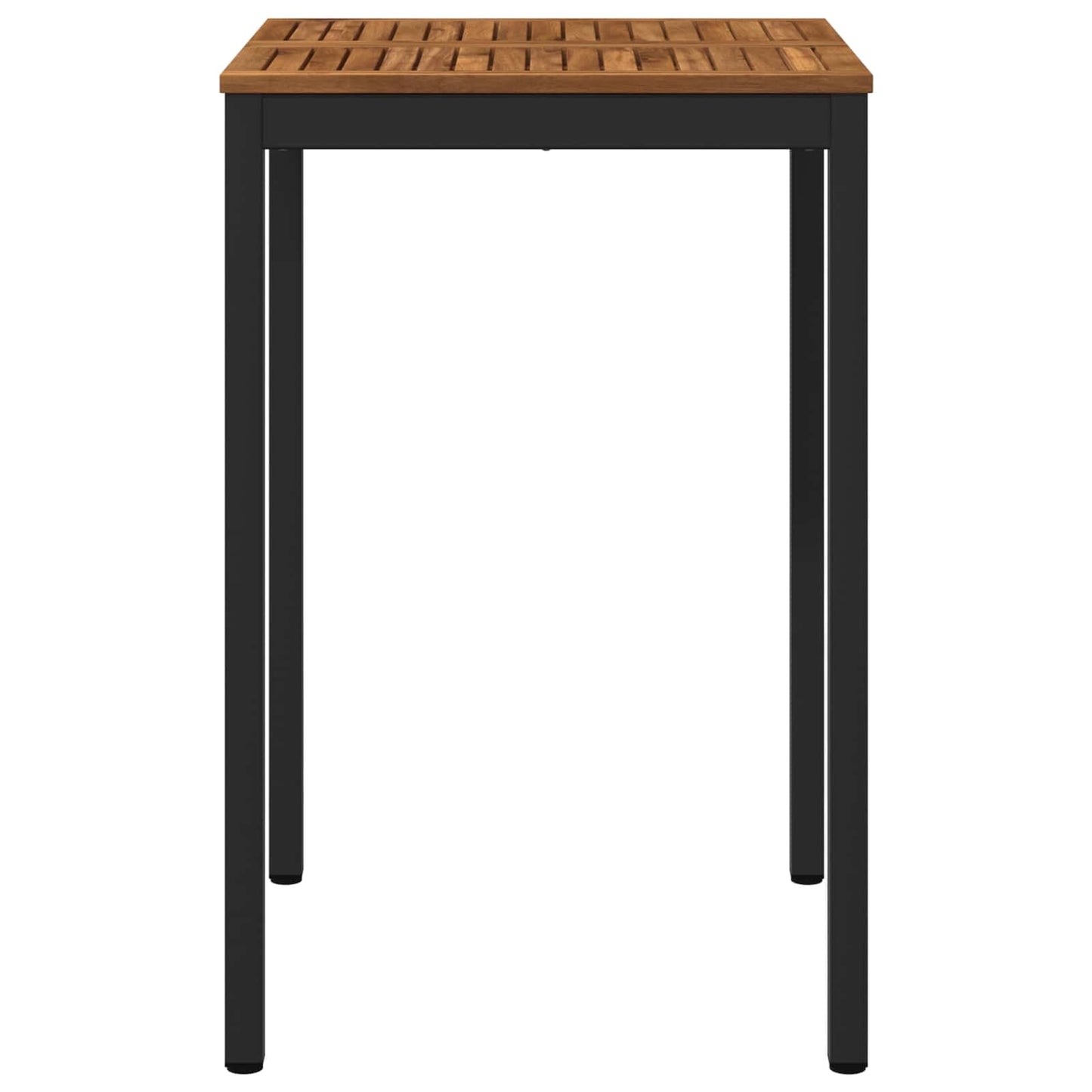 vidaXL Garden Bar Table Natural and Black 70 x 68.5 x 105 cm