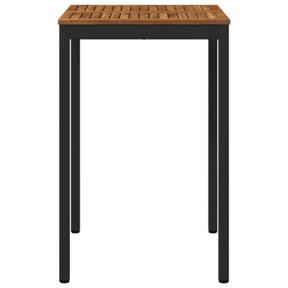 vidaXL Garden Bar Table Natural and Black 70 x 68.5 x 105 cm