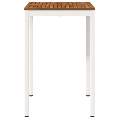 vidaXL Garden Bar Table Natural and White 70 x 68.5 x 105 cm