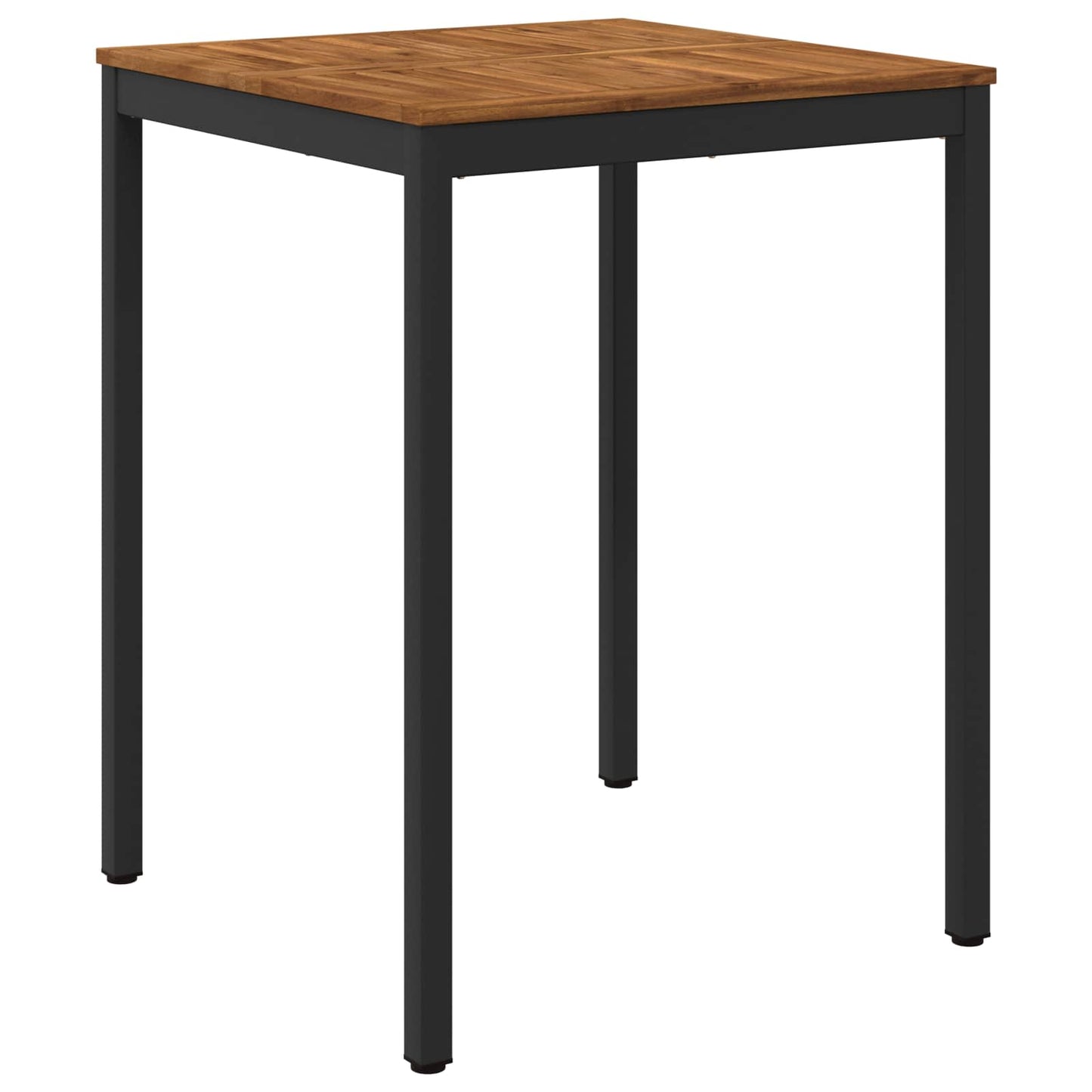 vidaXL Garden Bar Table Natural and Black 80 x 80.5 x 105 cm