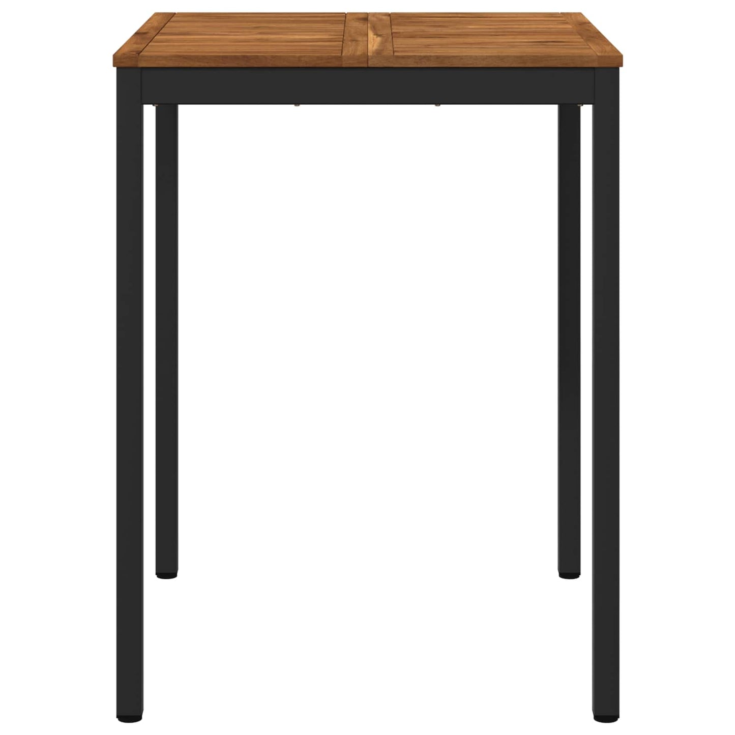 vidaXL Garden Bar Table Natural and Black 80 x 80.5 x 105 cm