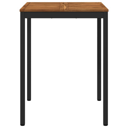 vidaXL Garden Bar Table Natural and Black 80 x 80.5 x 105 cm