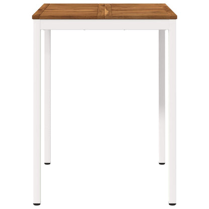 vidaXL Garden Bar Table Natural and White 80 x 80.5 x 105 cm
