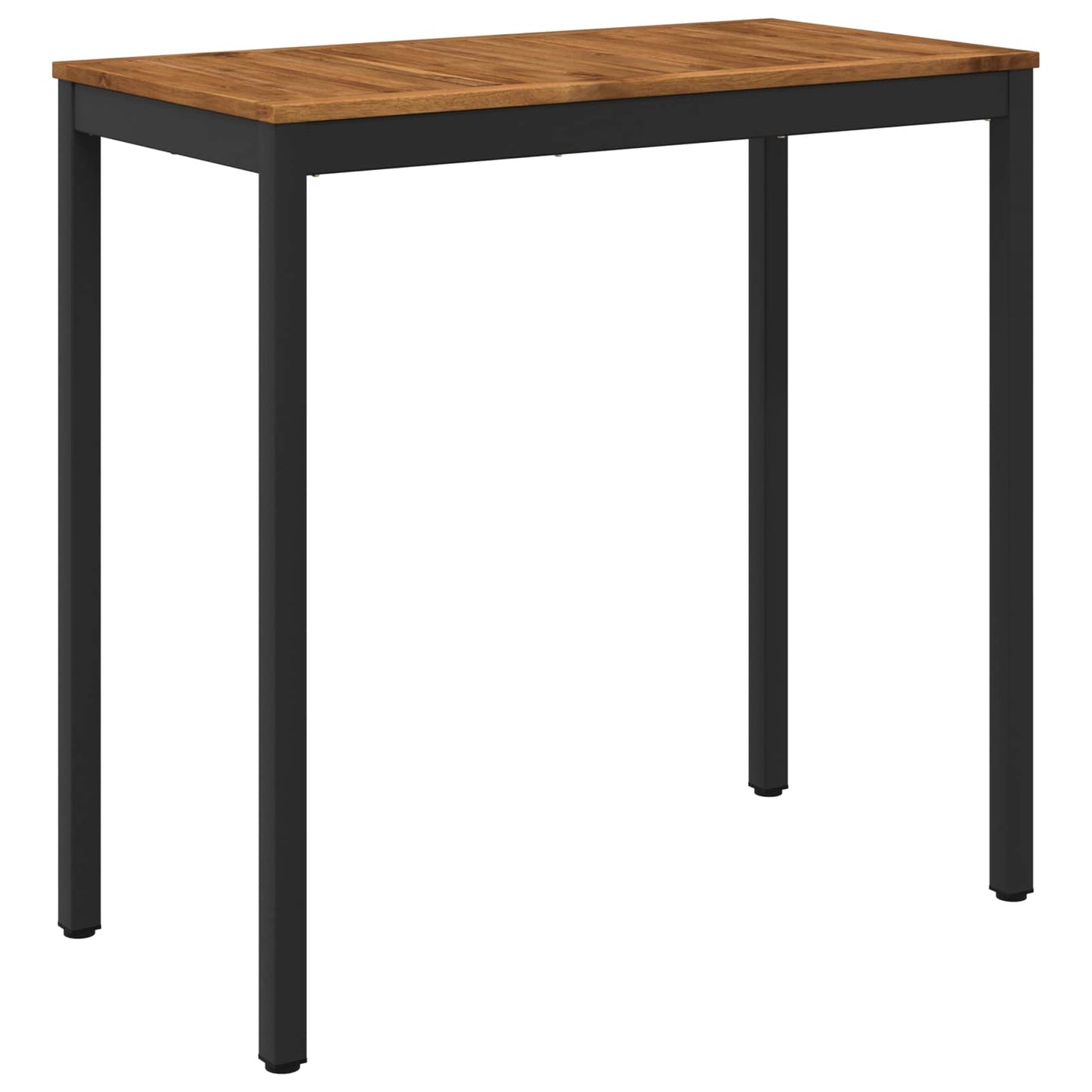 vidaXL Garden Bar Table Natural and Black 108.5 x 55 x 105 cm
