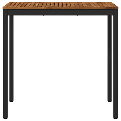 vidaXL Garden Bar Table Natural and Black 108.5 x 55 x 105 cm