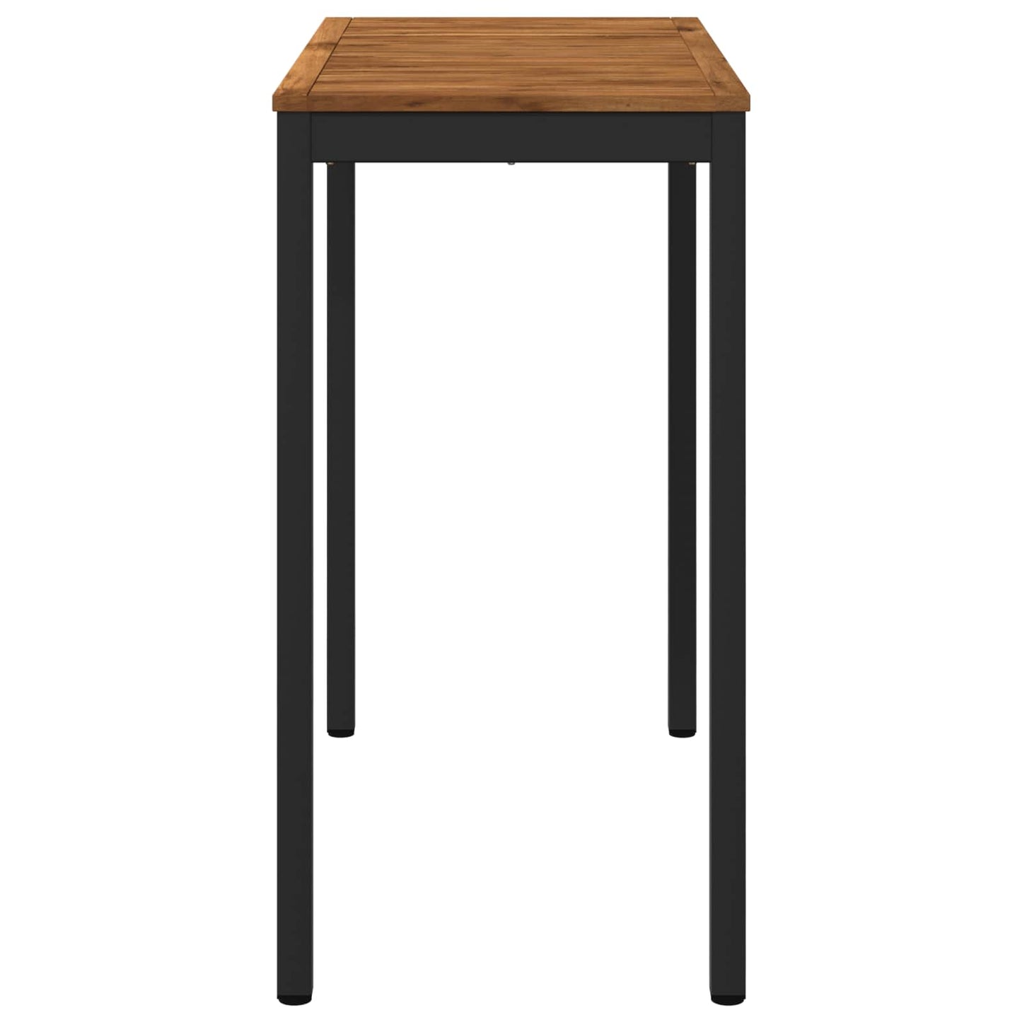 vidaXL Garden Bar Table Natural and Black 108.5 x 55 x 105 cm