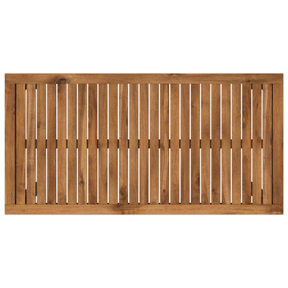 vidaXL Garden Bar Table Natural and Black 108.5 x 55 x 105 cm
