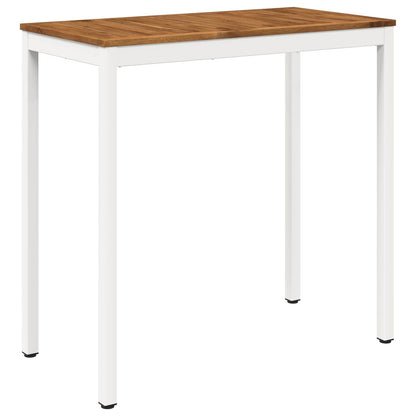 vidaXL Garden Bar Table Natural and White 108.5 x 55 x 105 cm