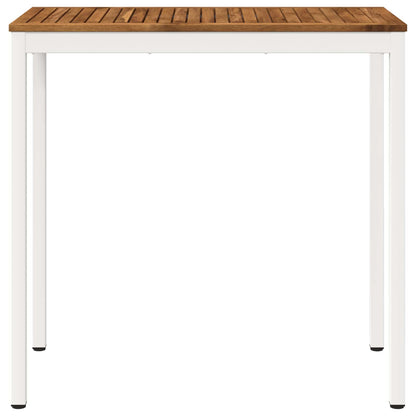 vidaXL Garden Bar Table Natural and White 108.5 x 55 x 105 cm