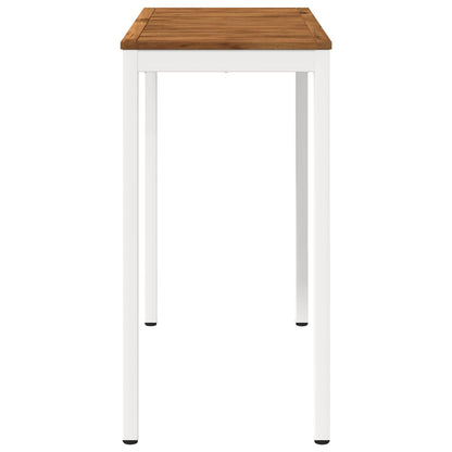 vidaXL Garden Bar Table Natural and White 108.5 x 55 x 105 cm