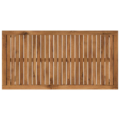 vidaXL Garden Bar Table Natural and White 108.5 x 55 x 105 cm