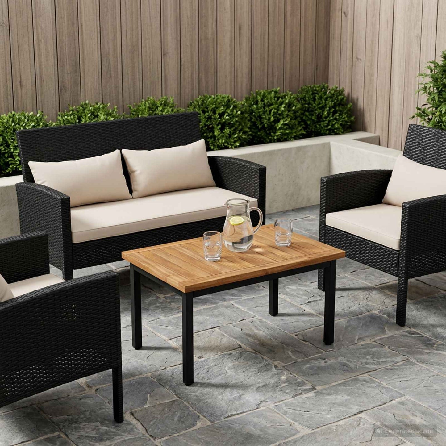 vidaXL Table Top 60.5 x 49 x 2 cm Rectangular Solid Acacia Wood