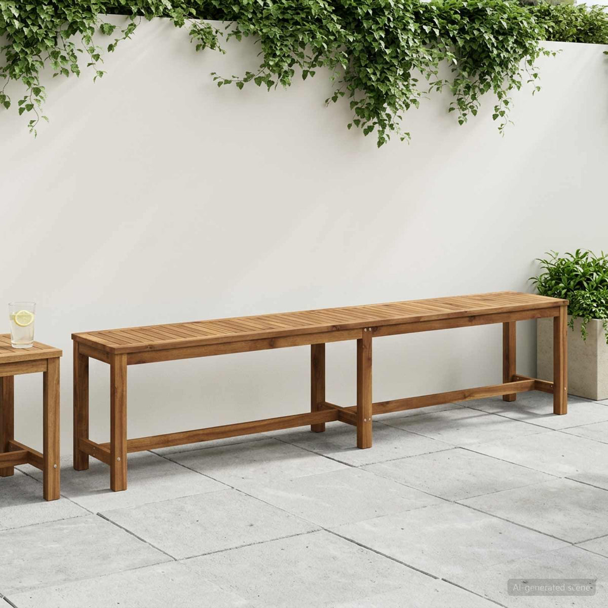 vidaXL Garden Bench LAREN 201 x 35 x 45 cm Solid Acacia Wood Natural