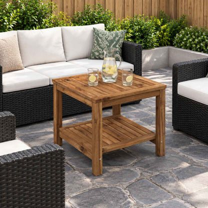 vidaXL Coffee Table Natural 48.5 x 49 x 45 cm Solid Acacia Wood