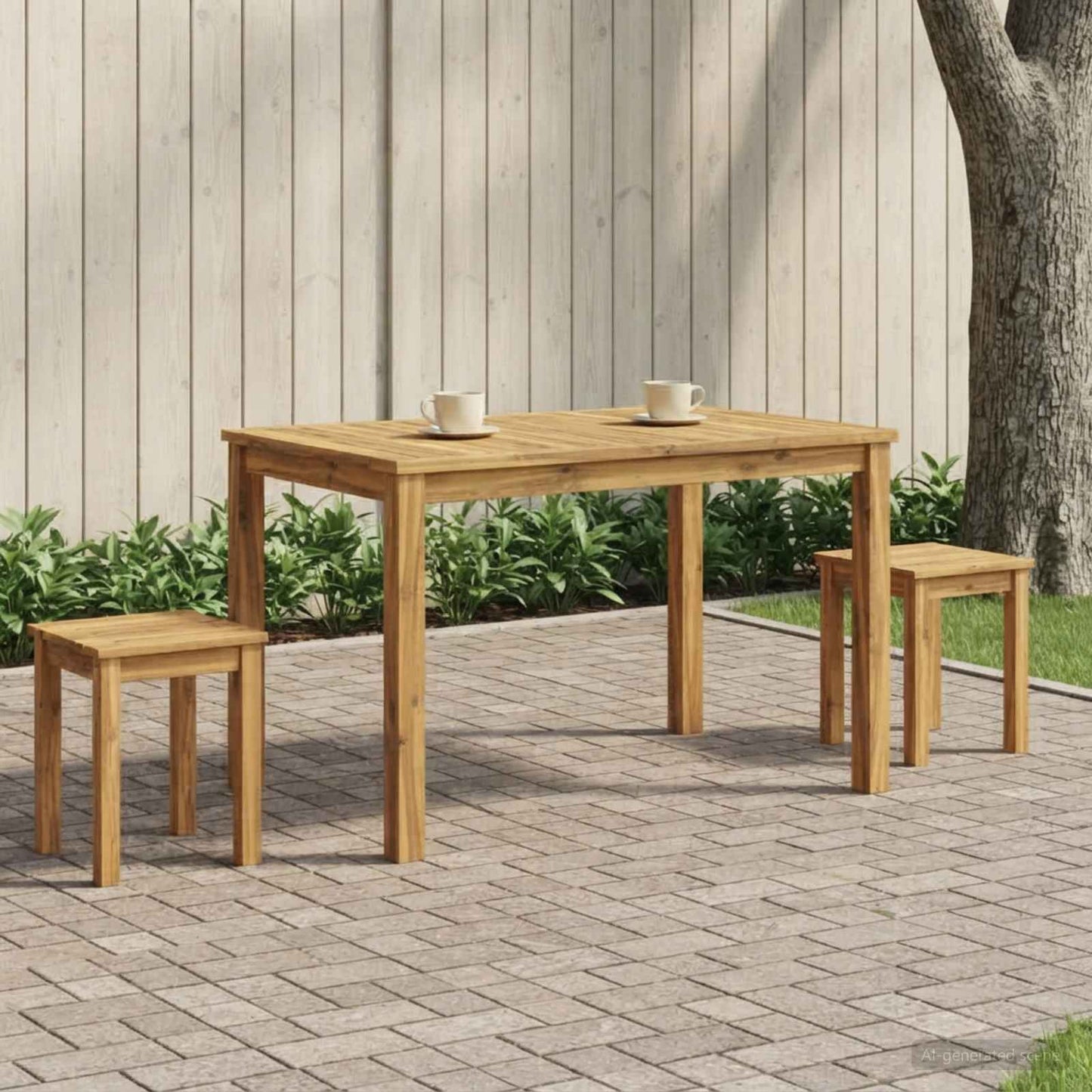 vidaXL Coffee Table White 50 x 100.5 x 45 cm Solid Acacia Wood