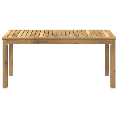 vidaXL Coffee Table White 50 x 100.5 x 45 cm Solid Acacia Wood