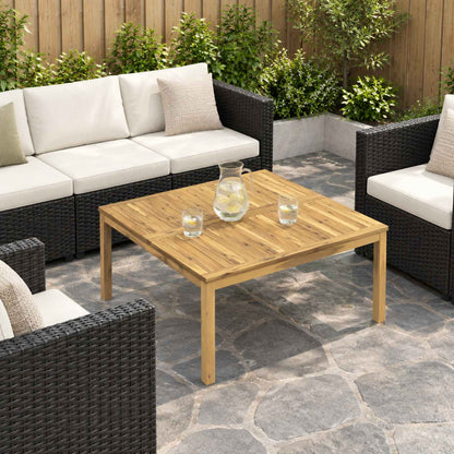 vidaXL Coffee Table White 98 x 100.5 x 45 cm Solid Acacia Wood