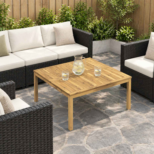 vidaXL Coffee Table White 98 x 100.5 x 45 cm Solid Acacia Wood