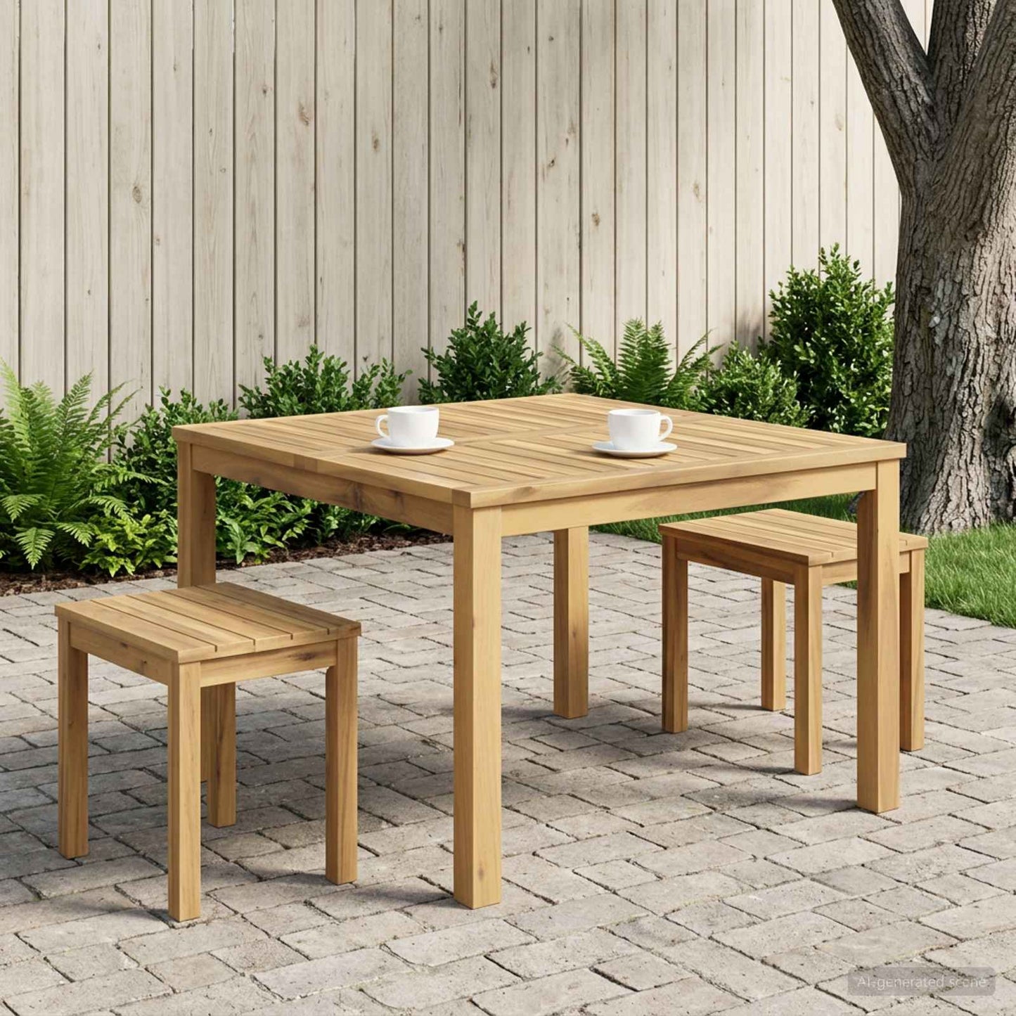 vidaXL Coffee Table White 100 x 100.5 x 45 cm Solid Acacia Wood