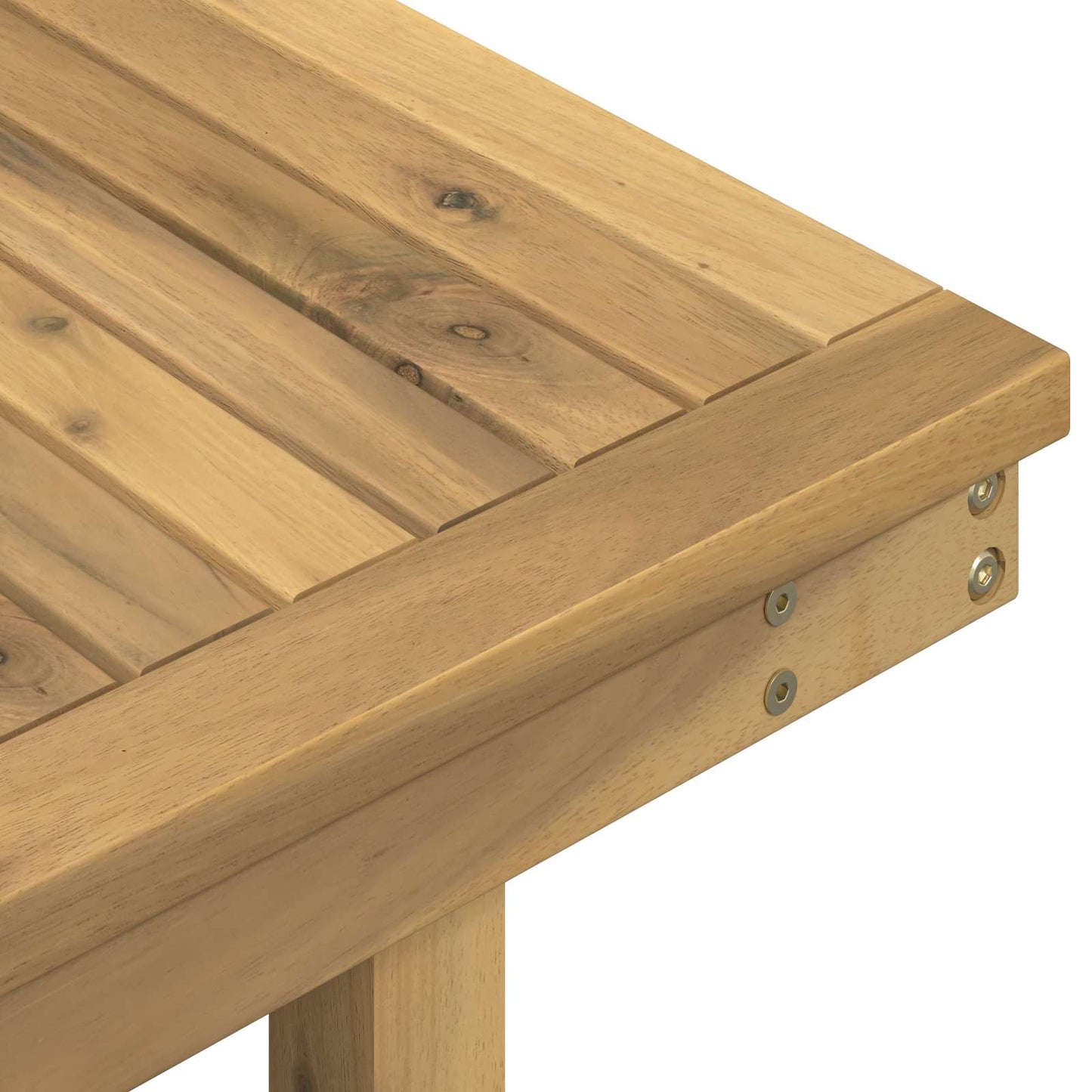 vidaXL Garden Coffee Table Solid Acacia Wood Height Adjustable White
