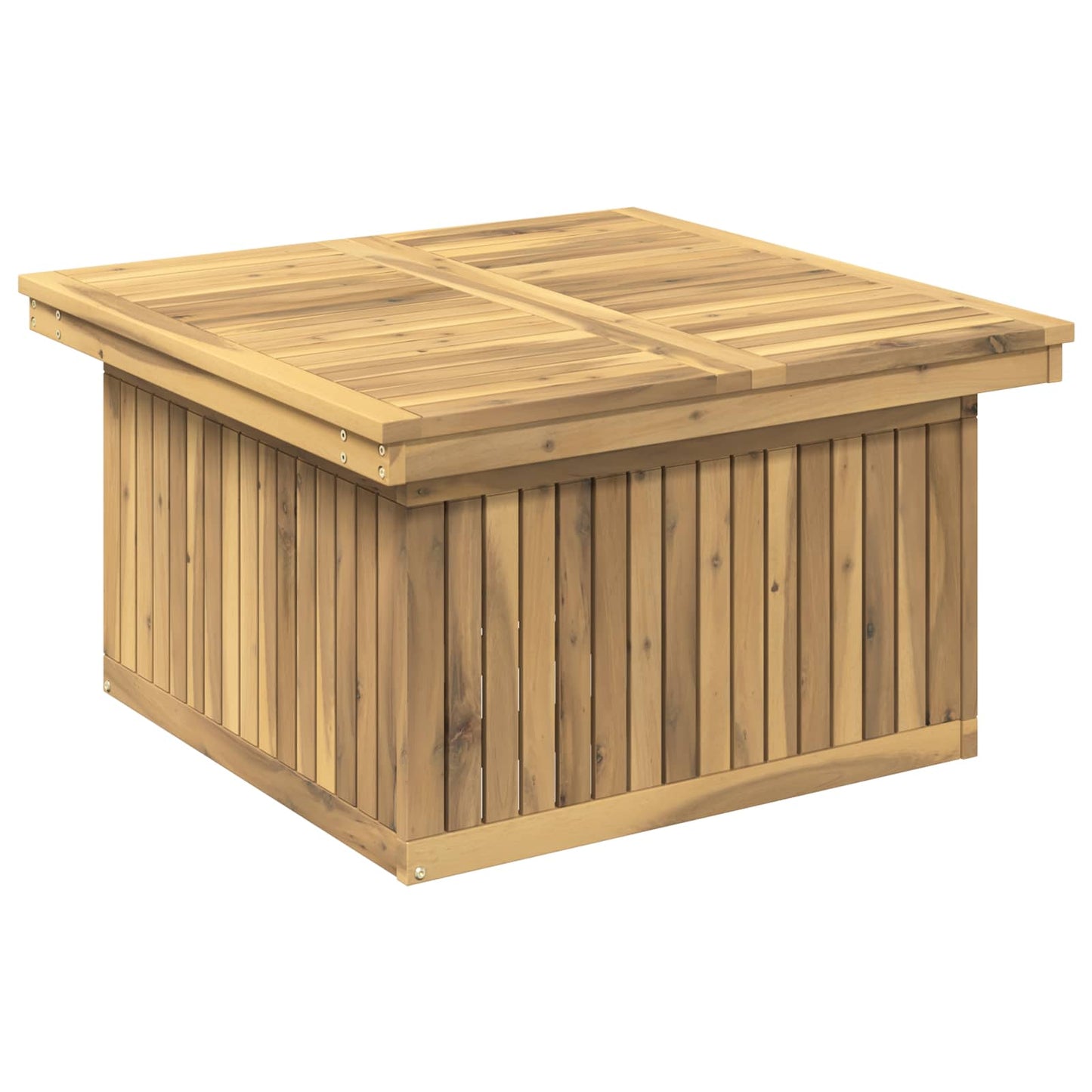 vidaXL Garden Coffee Table Solid Acacia Wood Height Adjustable White