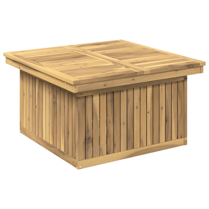 vidaXL Garden Coffee Table Solid Acacia Wood Height Adjustable White