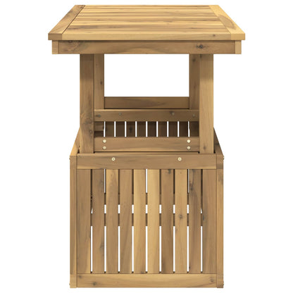 vidaXL Garden Coffee Table Solid Acacia Wood Height Adjustable White