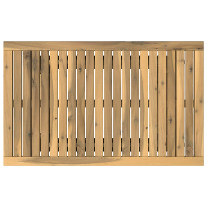 vidaXL Garden Coffee Table Solid Acacia Wood Height Adjustable White