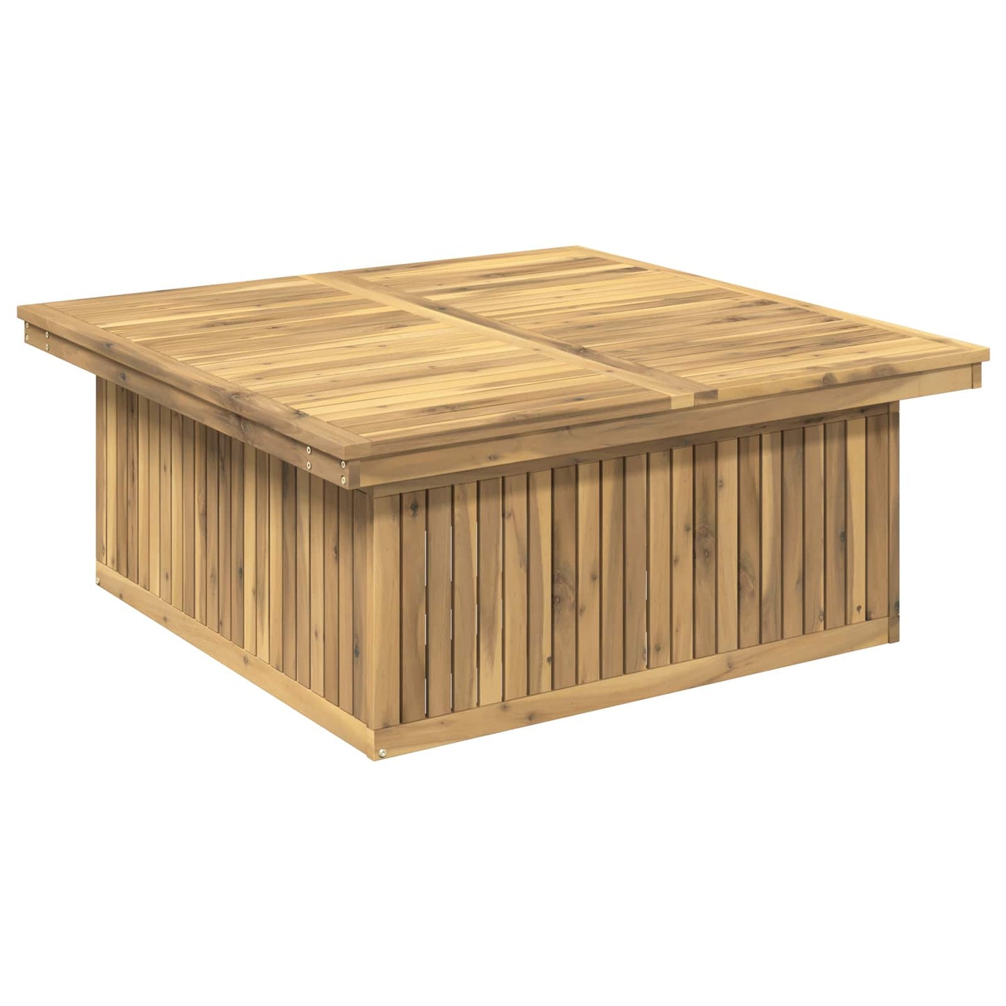 vidaXL Garden Coffee Table Solid Acacia Wood Height Adjustable White