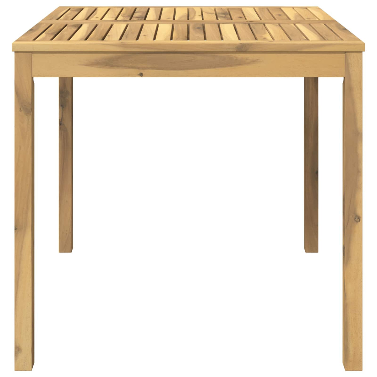vidaXL Garden Dinner Table White 80 x 80.5 x 75 cm Solid Acacia Wood