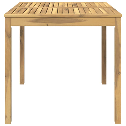 vidaXL Garden Dinner Table White 80 x 80.5 x 75 cm Solid Acacia Wood