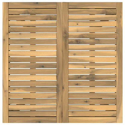 vidaXL Garden Dinner Table White 80 x 80.5 x 75 cm Solid Acacia Wood